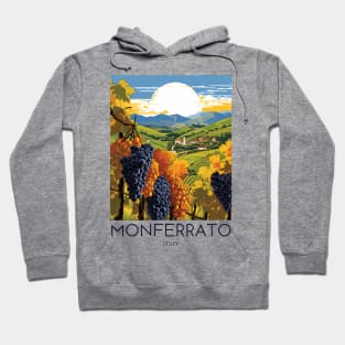 A Pop Art Travel Print of Monferrato - Italy Hoodie